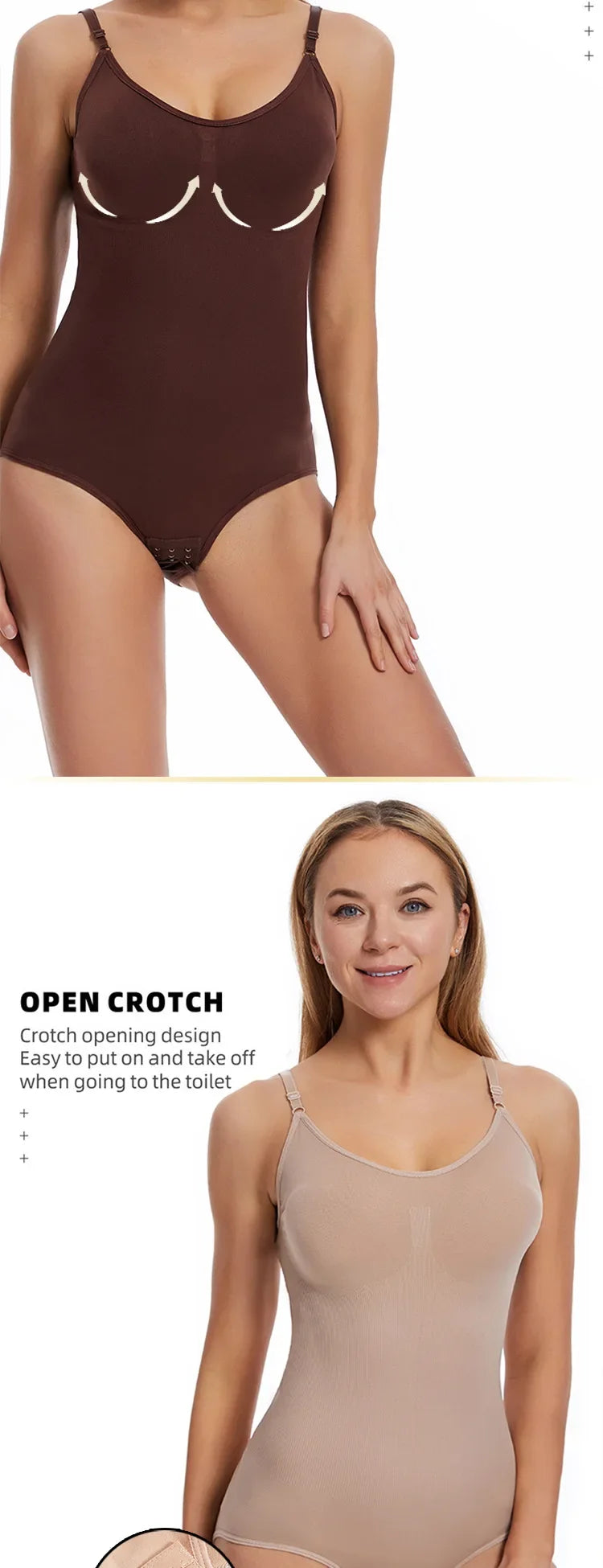 New Bodysuit Shapewear Women Tank Top Tummy Control Full Body Shaper Anti Chafing Shorts Slimming Waist Trainer Butt Lifter