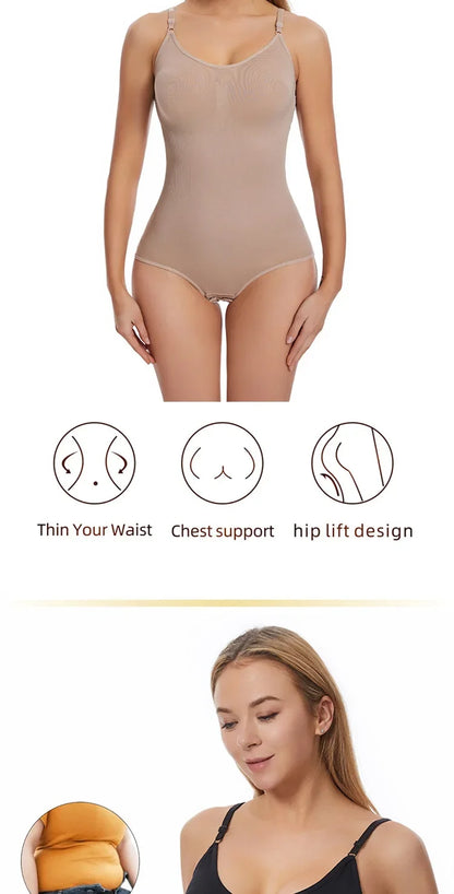 New Bodysuit Shapewear Women Tank Top Tummy Control Full Body Shaper Anti Chafing Shorts Slimming Waist Trainer Butt Lifter