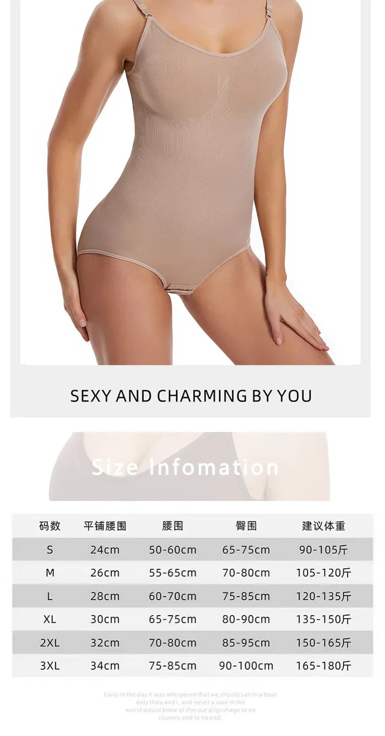 New Bodysuit Shapewear Women Tank Top Tummy Control Full Body Shaper Anti Chafing Shorts Slimming Waist Trainer Butt Lifter